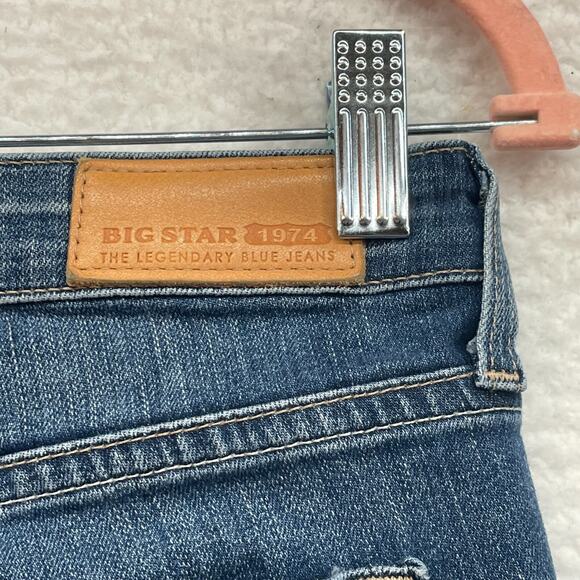 Big Star 1974 Jeans Womens 27 Blue Kate Straight Leg Denim Medium Wash Stretch - Picture 8 of 12